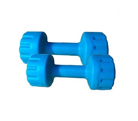 Body Maxx Colored Pvc Vinyal Dumbells 5 kg x 2 No. For Home Gym Exercises (Available in Assorted Colors), 5 Kg 